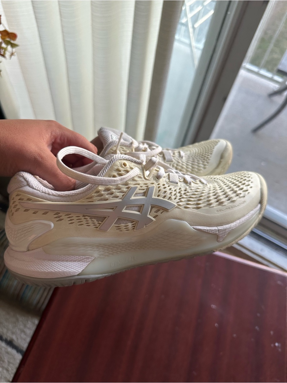 ASICS Women’s Cream/White Athletic Running Shoes